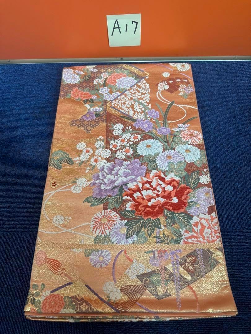 1933 袋帯 古代彫金紋 西陣織 金糸 高級上質上 約440cm 1933 袋帯 古代彫金